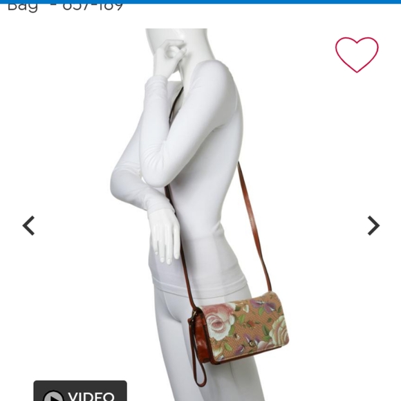 Patricia Nash Rose garden leather crossbody - Picture 7 of 14